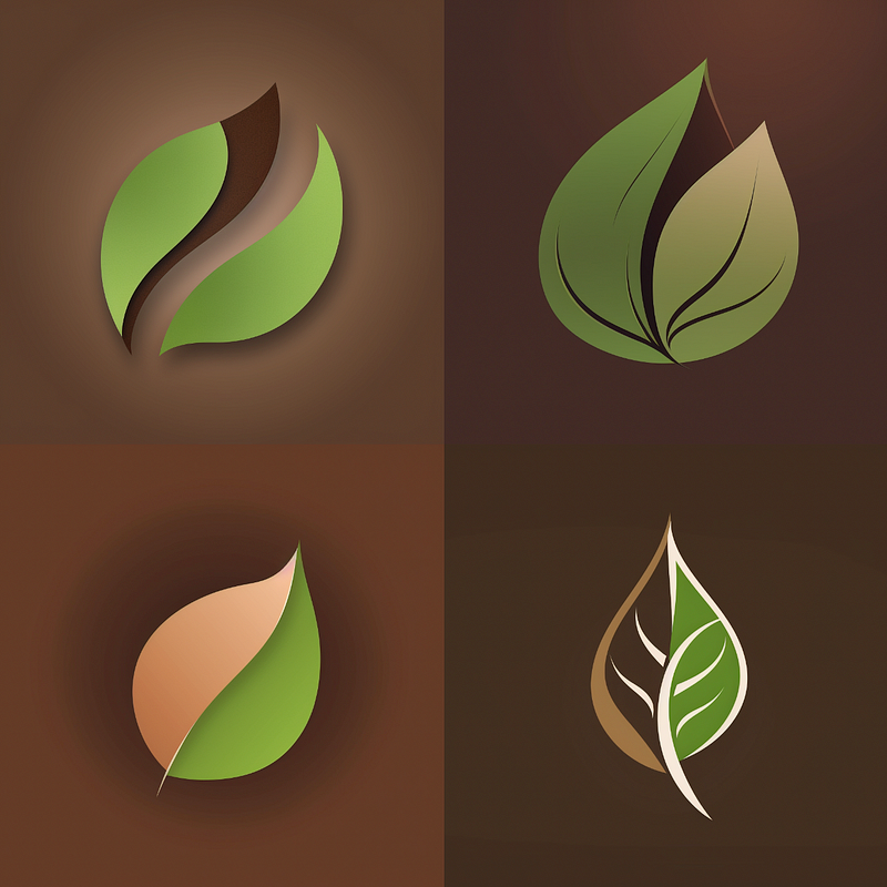 Professional logo with a green leaf