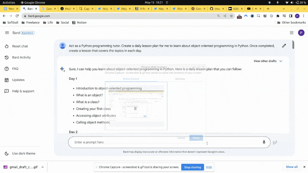 Lesson plan creation