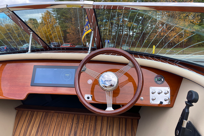 Interior of the Hacker-Craft cockpit