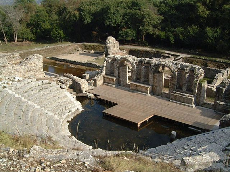 Panoramic view of Butrint, an ancient city in Albania