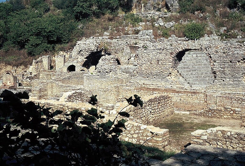 A historical representation of Butrint