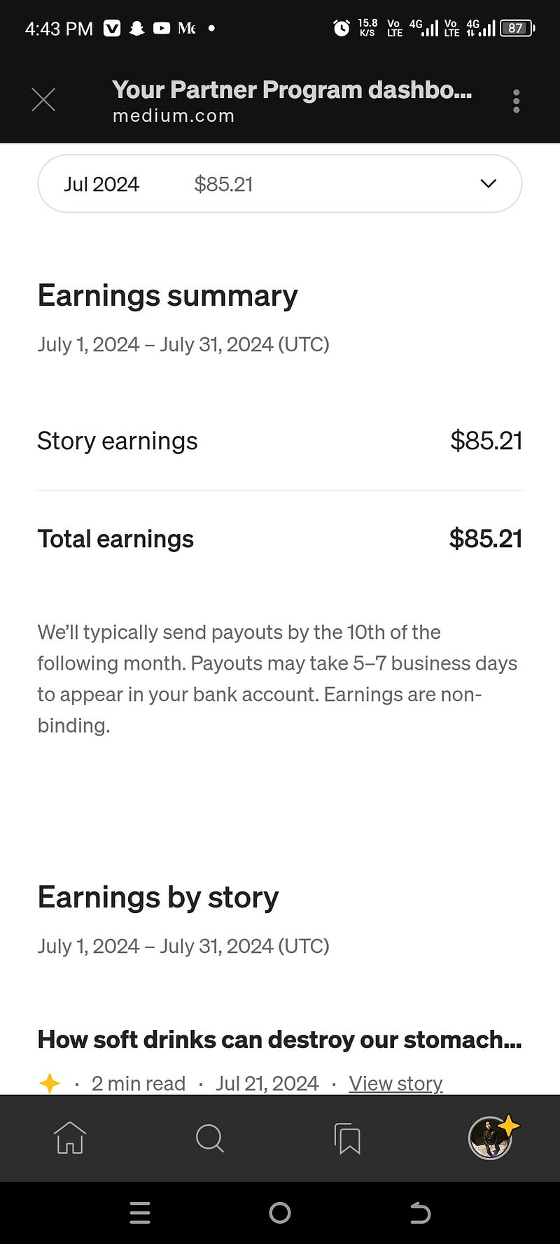 August earnings report