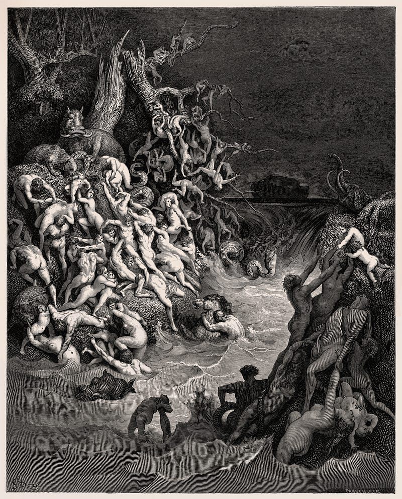 Gustave Doré's artwork depicting a flood