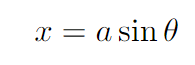 Trigonometric substitution example