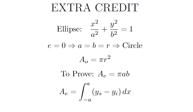 An example of extra credit in LaTex