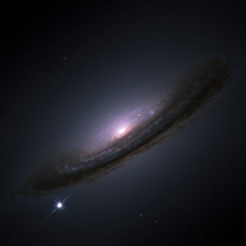 Type Ia supernova illuminating a galaxy