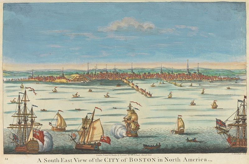 Boston in the early 18th century