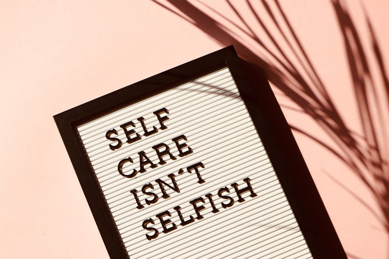 Inspiring visual about self-care