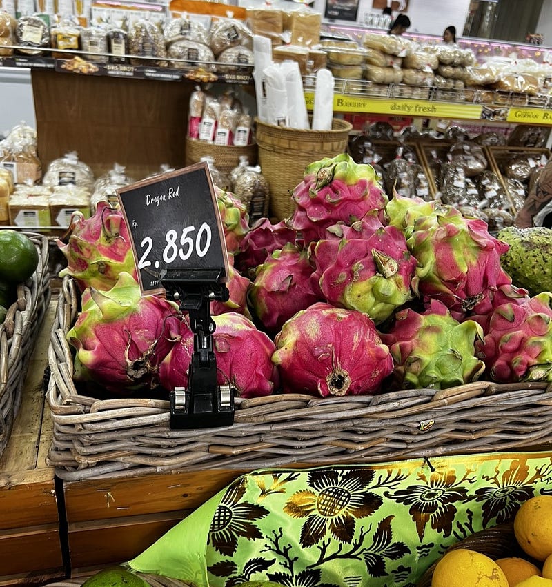 Fresh fruits available at local markets