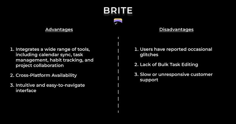 Brite Daily Planner Interface