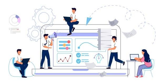 Visual representation of Agile transformation process