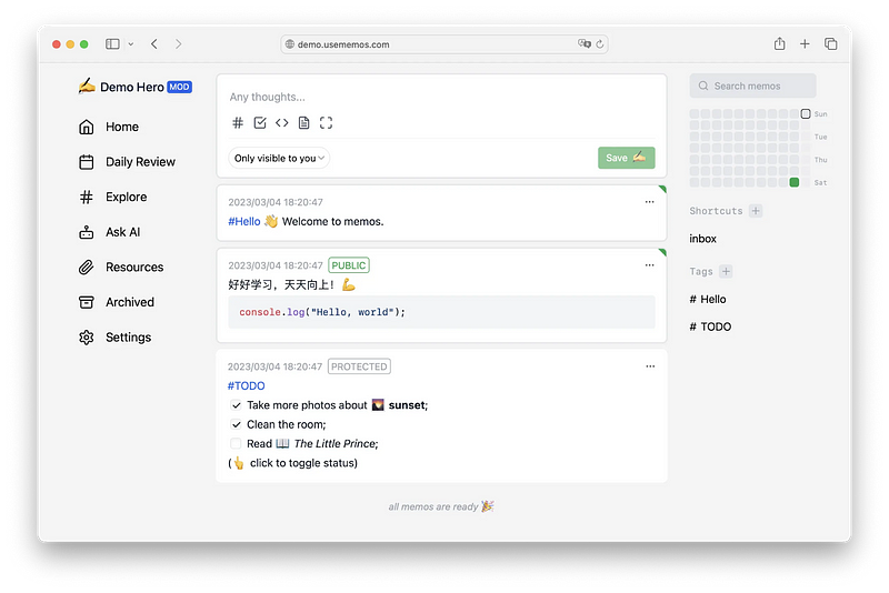 Project management made easy with Memos