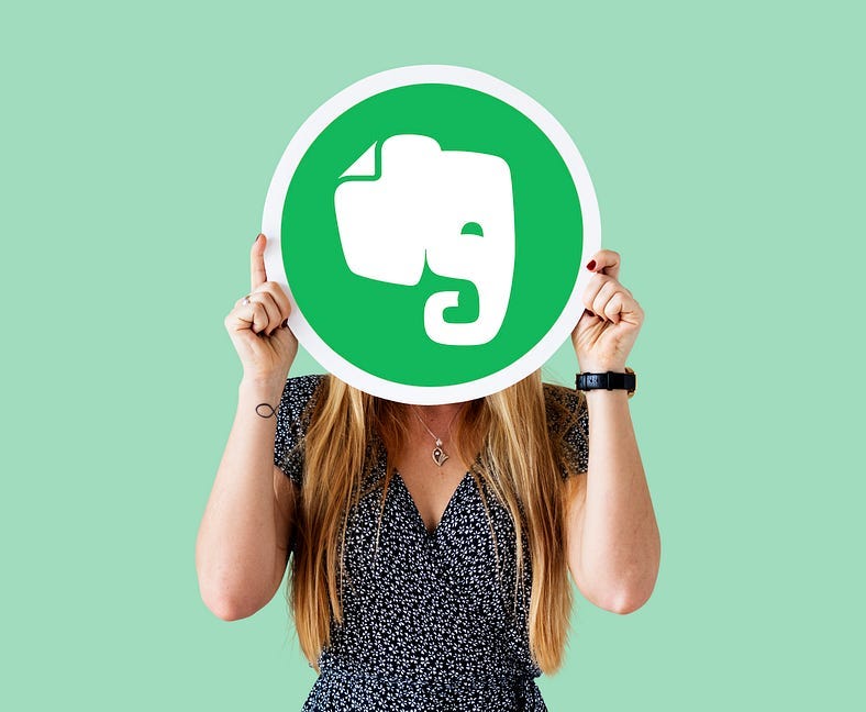 Evernote's unique interface showcasing its features