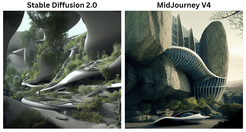 A conceptual design of fluid, organic architecture.