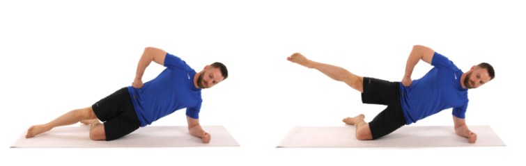 Side Plank with Leg Abduction Exercise Demonstration