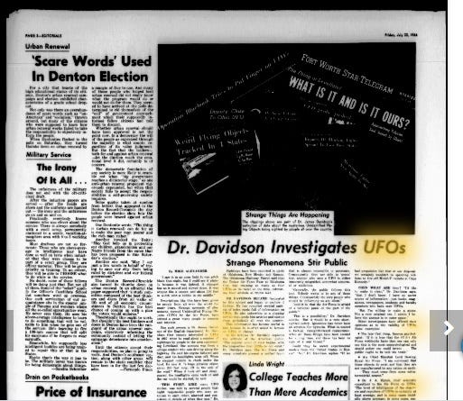 A historical article questioning UFO sightings