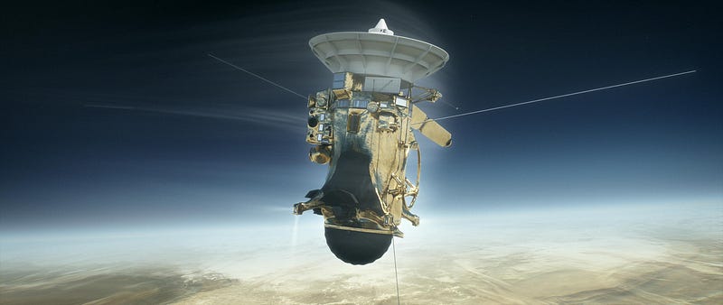 The Cassini spacecraft’s imagined descent into Saturn's atmosphere